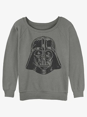 Star Wars Darth Vader Face Girls Slouchy Sweatshirt