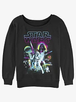 Star Wars Neon Hope Girls Slouchy Sweatshirt