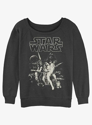 Star Wars Poster Girls Slouchy Sweatshirt