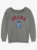 Disney Lilo & Stitch Ohana Collegiate Girls Slouchy Sweatshirt