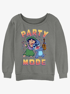 Disney Lilo & Stitch Party Mode Girls Slouchy Sweatshirt