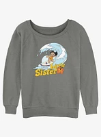 Disney Lilo & Stitch Little Sister Girls Slouchy Sweatshirt