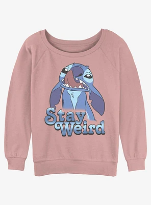 Disney Lilo & Stitch Stay Weird Girls Slouchy Sweatshirt