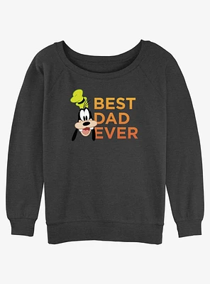 Disney Goofy Best Dad Ever Girls Slouchy Sweatshirt