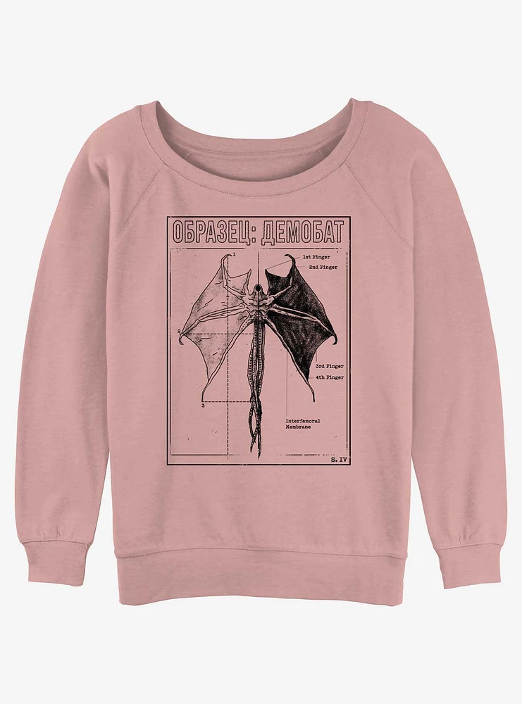 Stranger Things Demobat Girls Slouchy Sweatshirt