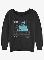 Stranger Things Eleven Infographic Girls Slouchy Sweatshirt