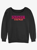 Stranger Things Grunge Logo Girls Slouchy Sweatshirt