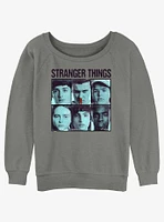 Stranger Things Halftone Gang Girls Slouchy Sweatshirt