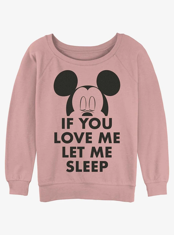 Disney Mickey Mouse Let Me Sleep Girls Slouchy Sweatshirt