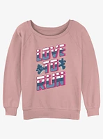 Disney Mickey Mouse Love To Run Girls Slouchy Sweatshirt