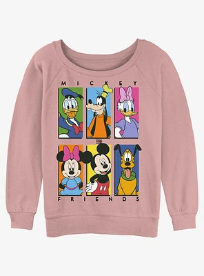 Disney Mickey Mouse and Friends Girls Slouchy Sweatshirt