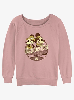 Disney Mickey Mouse Oktoberfest Deutschland Girls Slouchy Sweatshirt