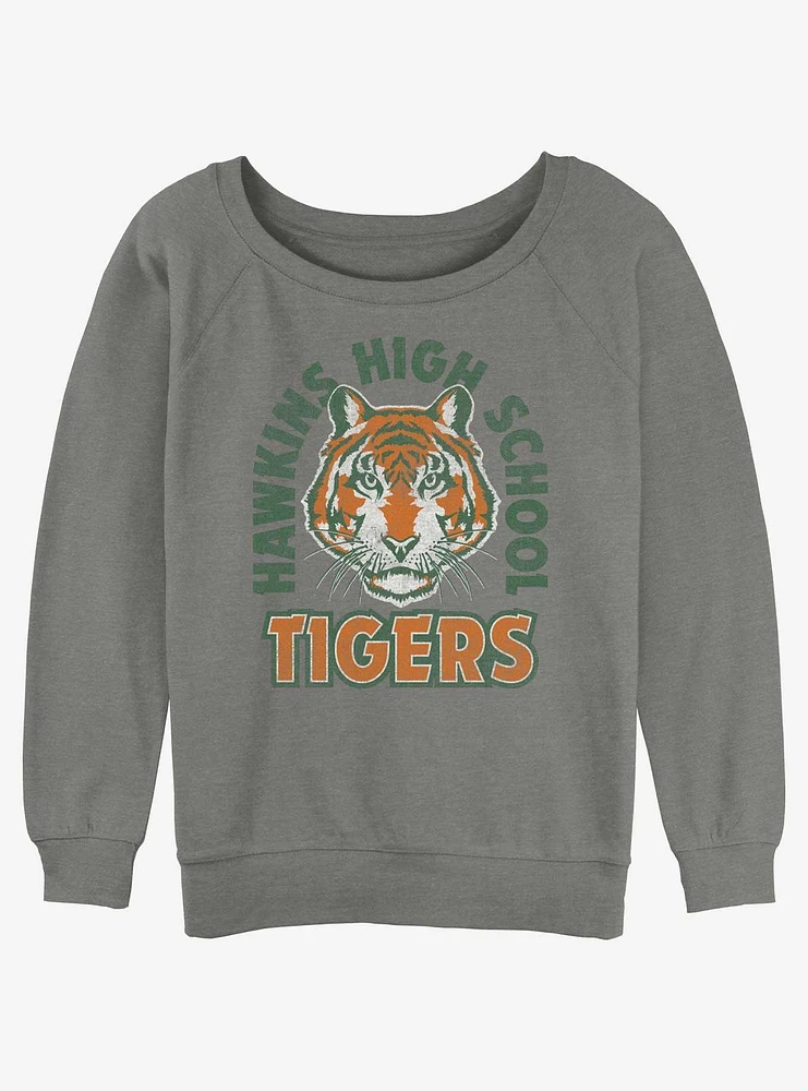 Stranger Things Hawkins High School Tigers Arch Girls Slouchy Sweatshirt