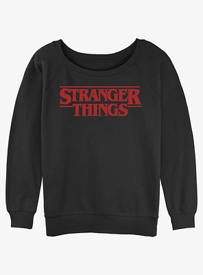 Stranger Things Logo Girls Slouchy Sweatshirt