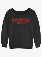 Stranger Things Logo Girls Slouchy Sweatshirt