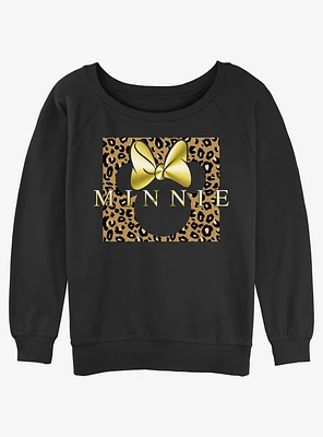 Disney Minnie Mouse Leopard Girls Slouchy Sweatshirt