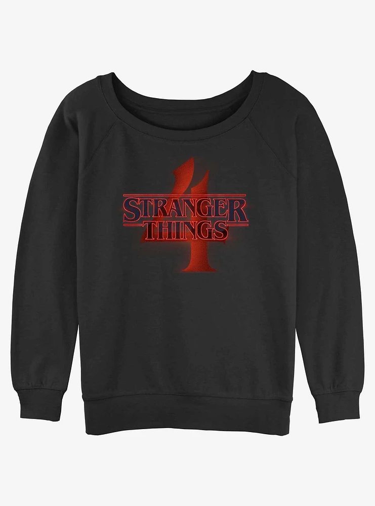 Stranger Things Season 4 Logo Girls Slouchy Sweatshirt