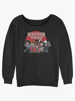 Stranger Things Toon Gang Girls Slouchy Sweatshirt