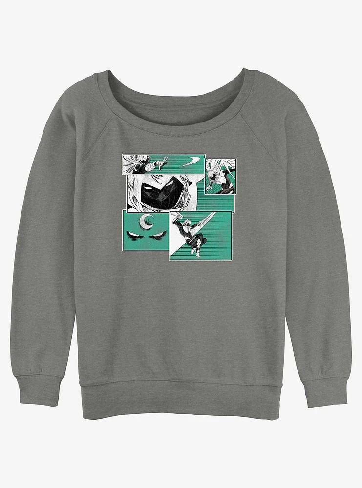 Marvel Moon Knight Action Sequence Girls Slouchy Sweatshirt