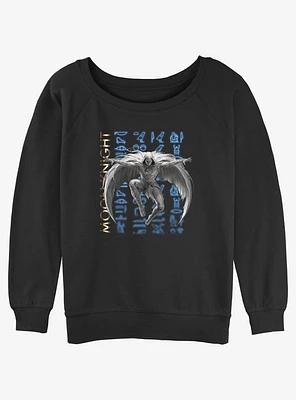 Marvel Moon Knight Glyph Jump Girls Slouchy Sweatshirt