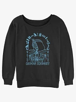 Marvel Moon Knight Hieroglyphic Portrait Girls Slouchy Sweatshirt