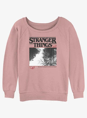 Stranger Things Upside Down Photo Girls Slouchy Sweatshirt