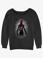 Stranger Things Vecna and Eleven Girls Slouchy Sweatshirt