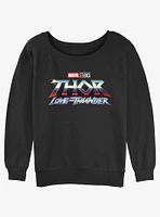 Marvel Thor: Love and Thunder Logo Girls Slouchy Sweatshirt