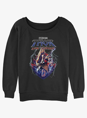 Marvel Thor: Love and Thunder Ragnarock On Girls Slouchy Sweatshirt