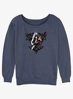 Marvel Thor: Love and Thunder Rocker Viking Girls Slouchy Sweatshirt