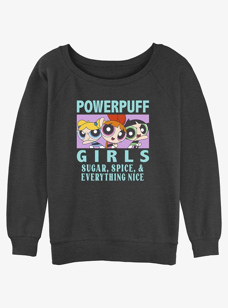 Cartoon Network The Powerpuff Girls Sugar and Spice Slouchy Sweatshirt