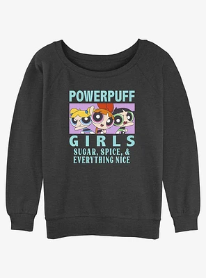 Cartoon Network The Powerpuff Girls Sugar and Spice Slouchy Sweatshirt