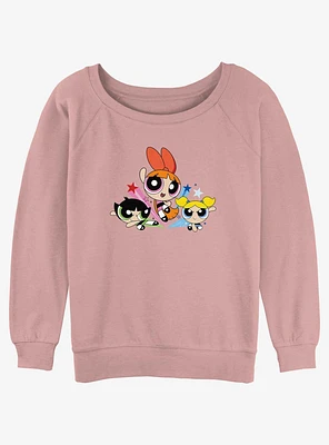 Cartoon Network The Powerpuff Girls Blossom, Bubbles, and Buttercup Slouchy Sweatshirt