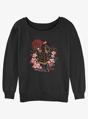 Cartoon Network Samurai Jack Sukajan Girls Slouchy Sweatshirt
