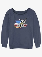 Top Gun Jet Logo Girls Slouchy Sweatshirt