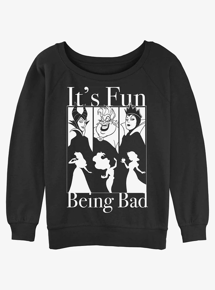 Disney Villains It's Fun Being Bad Girls Slouchy Sweatshirt