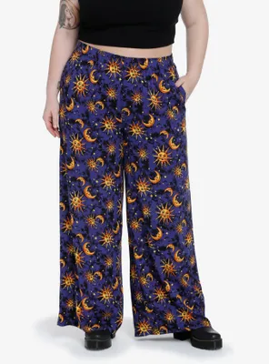 Celestial Sun & Moon Wide Leg Pants Plus