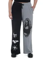 Skeleton Mona Lisa Split Girls Lounge Pants Plus