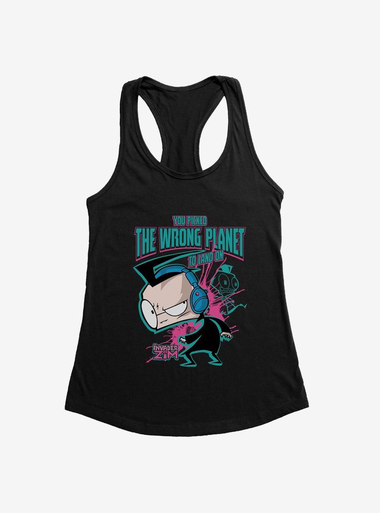 Invader Zim Wrong Planet To Land On Womens Tank Top