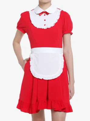 Sweet Society Red Apron Dress