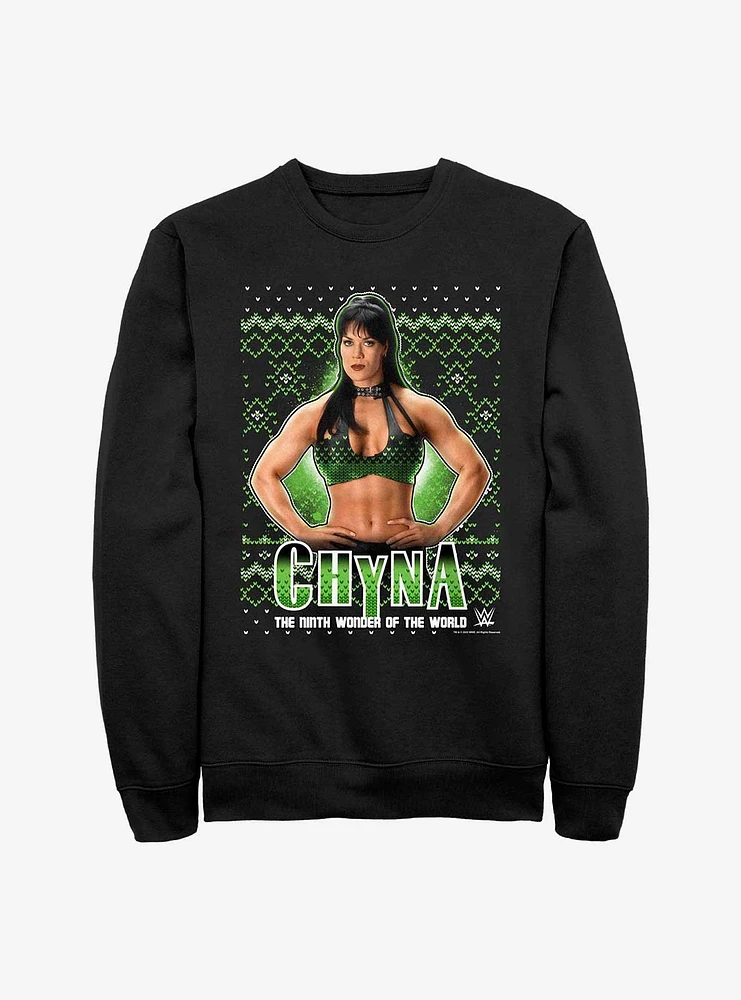 WWE Chyna Ninth Wonder Ugly Christmas Sweatshirt