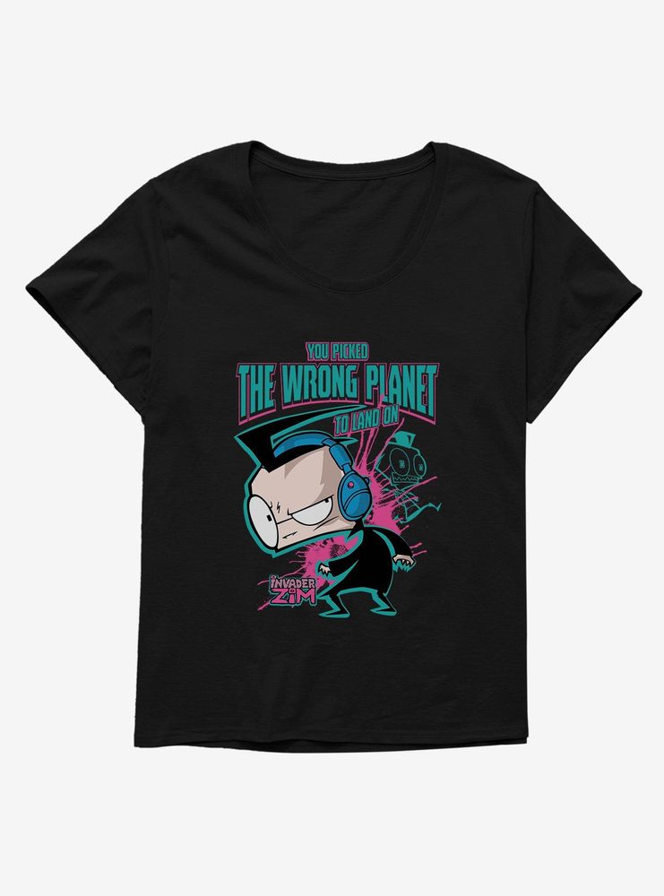 Invader Zim Wrong Planet To Land On Womens T-Shirt Plus