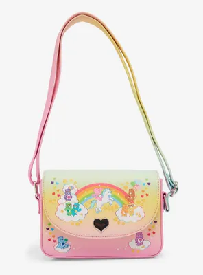 Loungefly Care Bears Rainbow Ombre Crossbody Bag