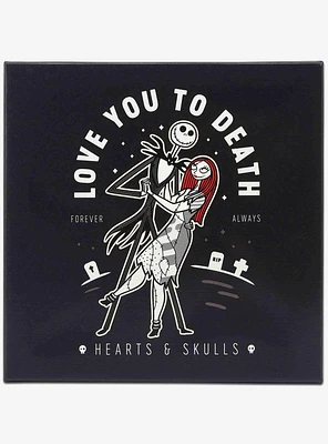 Disney The Nightmare Before Christmas Jack & Sally Love You to Death Canvas Wall Decor