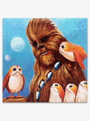 Star Wars Chewbacca & Porgs Canvas Wall Decor