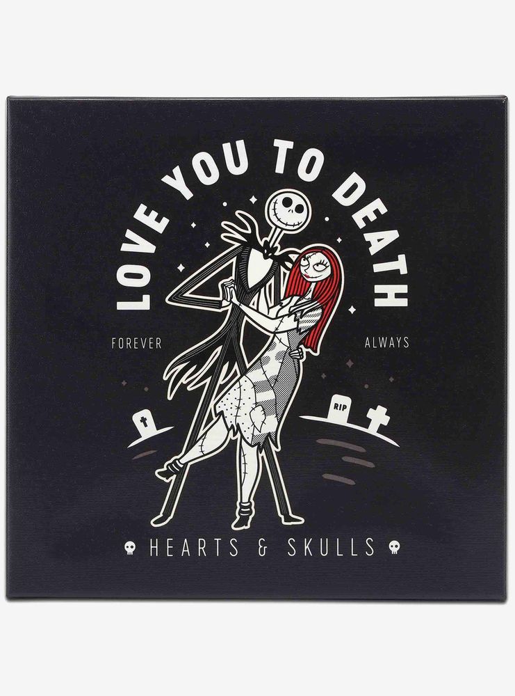 Disney The Nightmare Before Christmas Jack & Sally Love You to Death Canvas Wall Decor