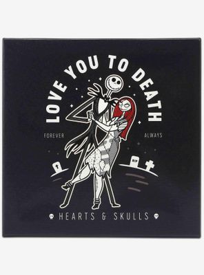 Disney The Nightmare Before Christmas Jack & Sally Love You to Death Canvas Wall Decor