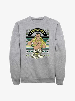 WWE Jake The Snake Ugly Christmas Sweatshirt