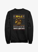 WWE Mankind Happy Ugly Christmas Sweatshirt