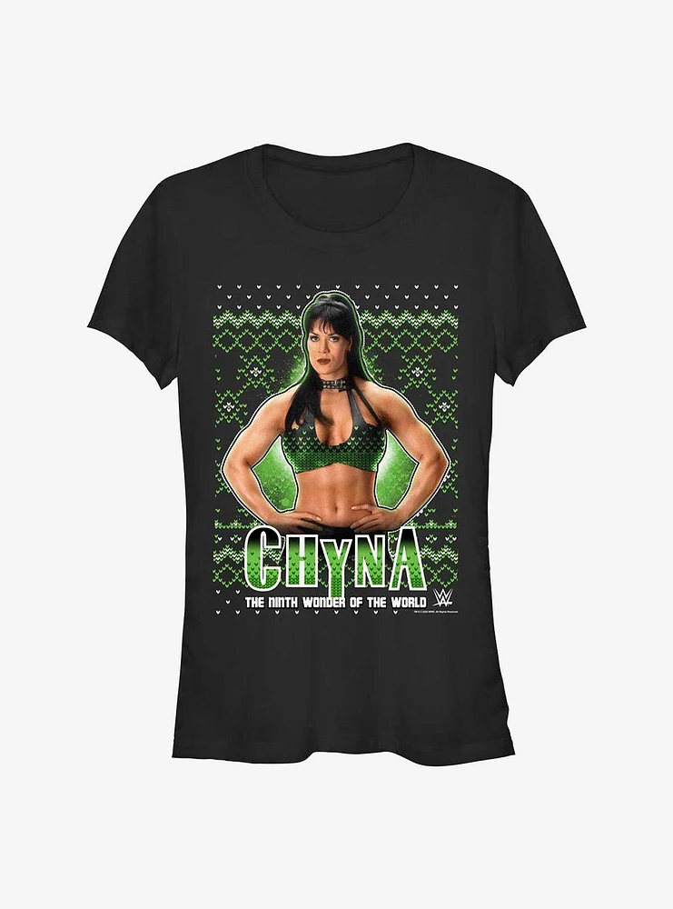 WWE Chyna Ninth Wonder Ugly Christmas Girls T-Shirt